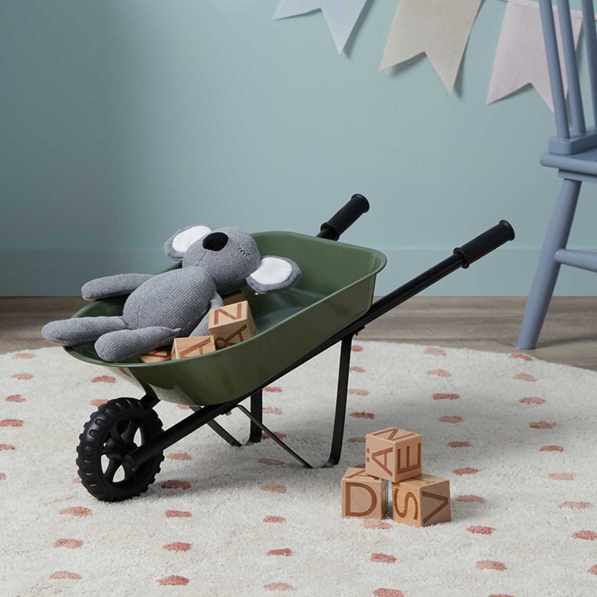 Mocka Kids Steel Wheelbarrow - Khaki