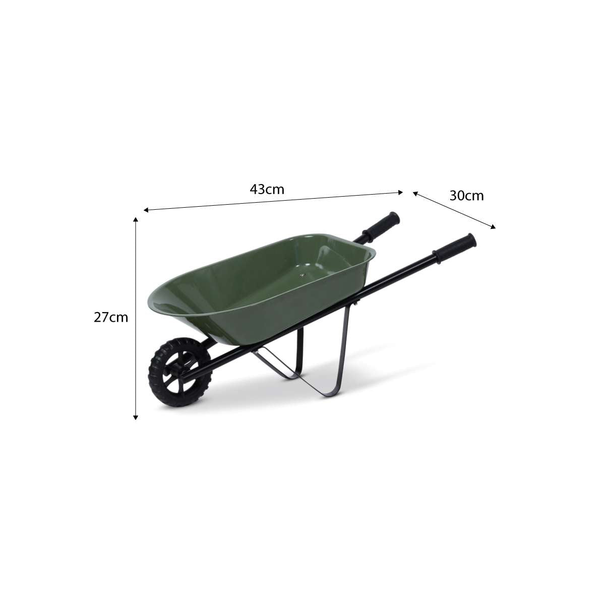 Mocka Kids Steel Wheelbarrow - Khaki