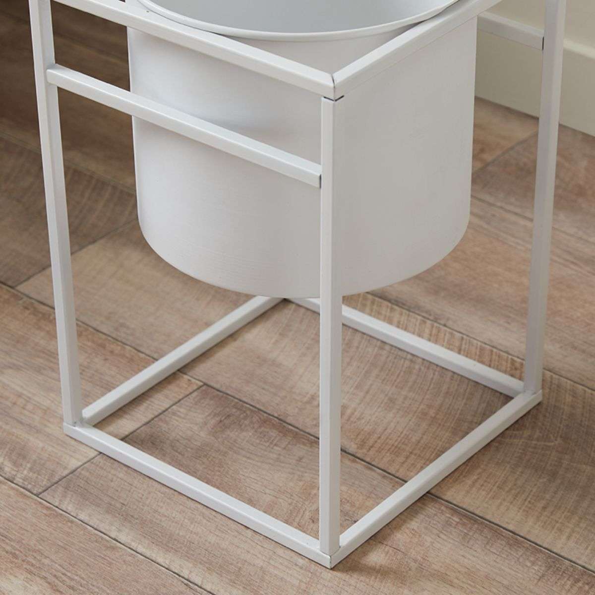 Brent Metal Plant Stand White - Short