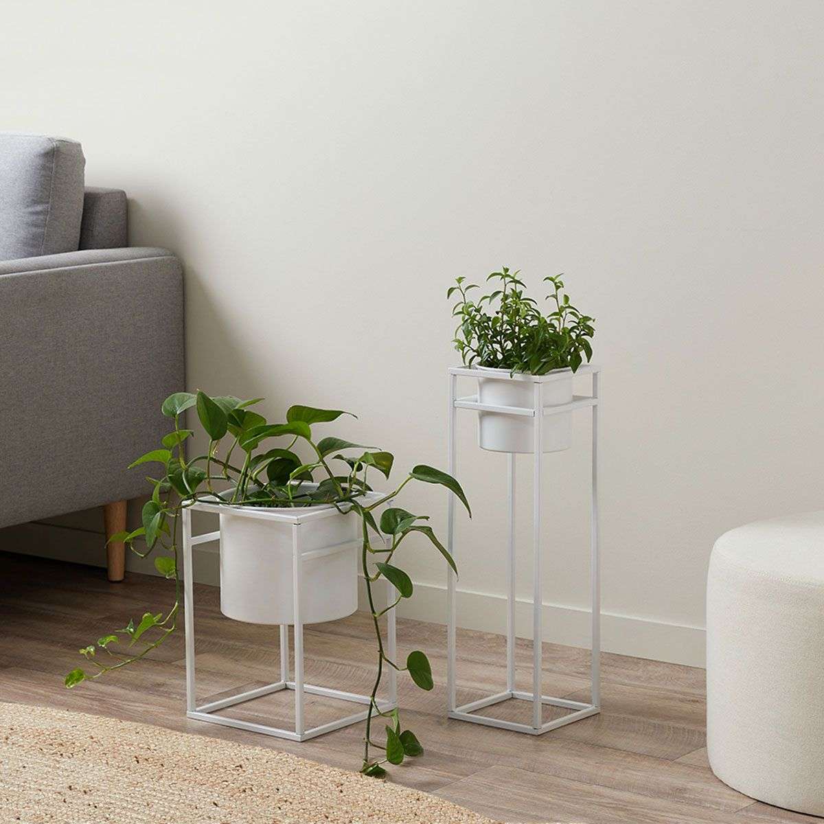 Brent Metal Plant Stand White - Tall