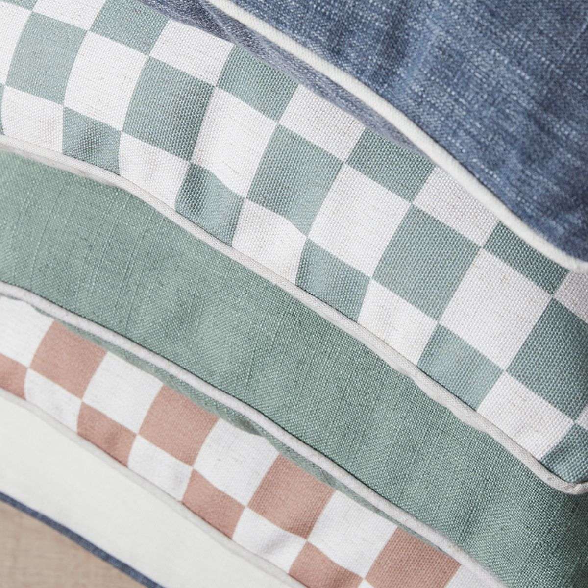 Mocka Check Cushion - Rose Tan