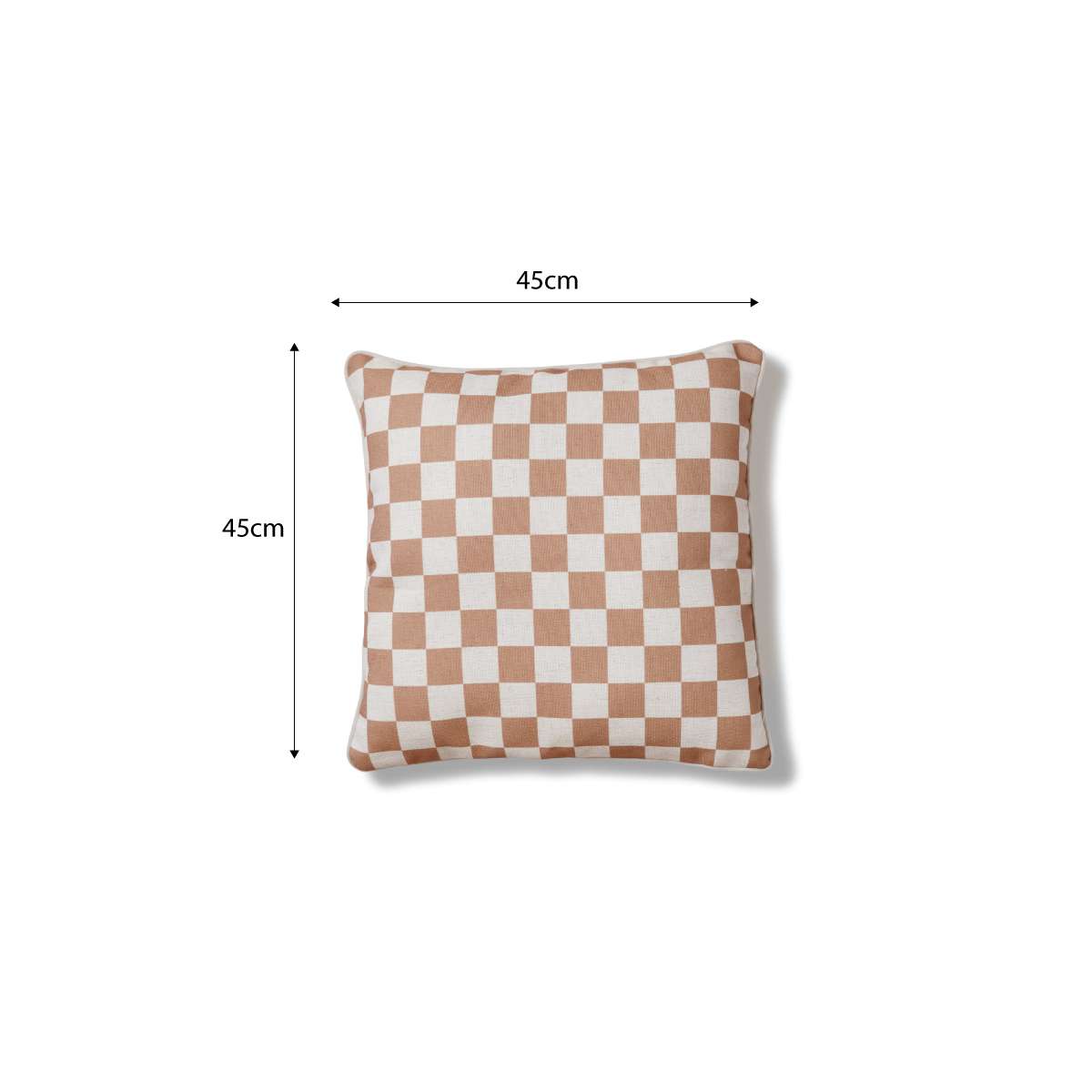 Mocka Check Cushion - Rose Tan