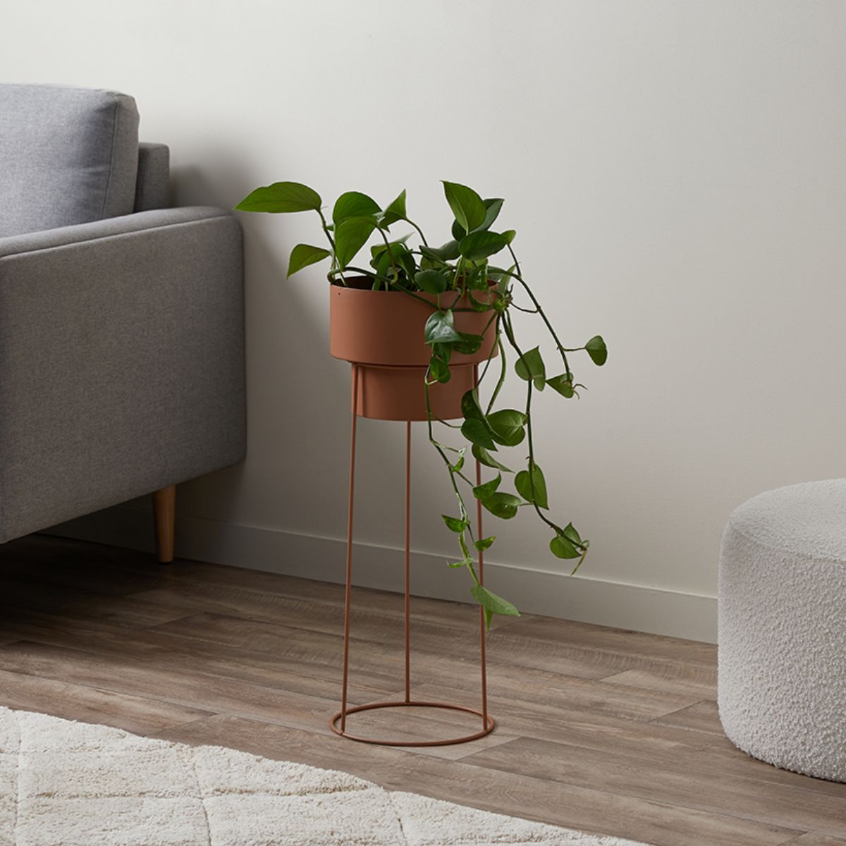 Constance Metal Plant Stand - Terracotta - Tall
