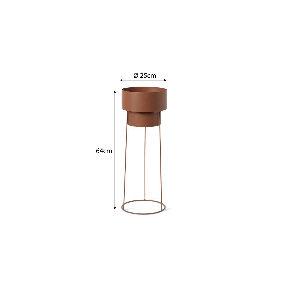 Constance Metal Plant Stand - Terracotta - Tall
