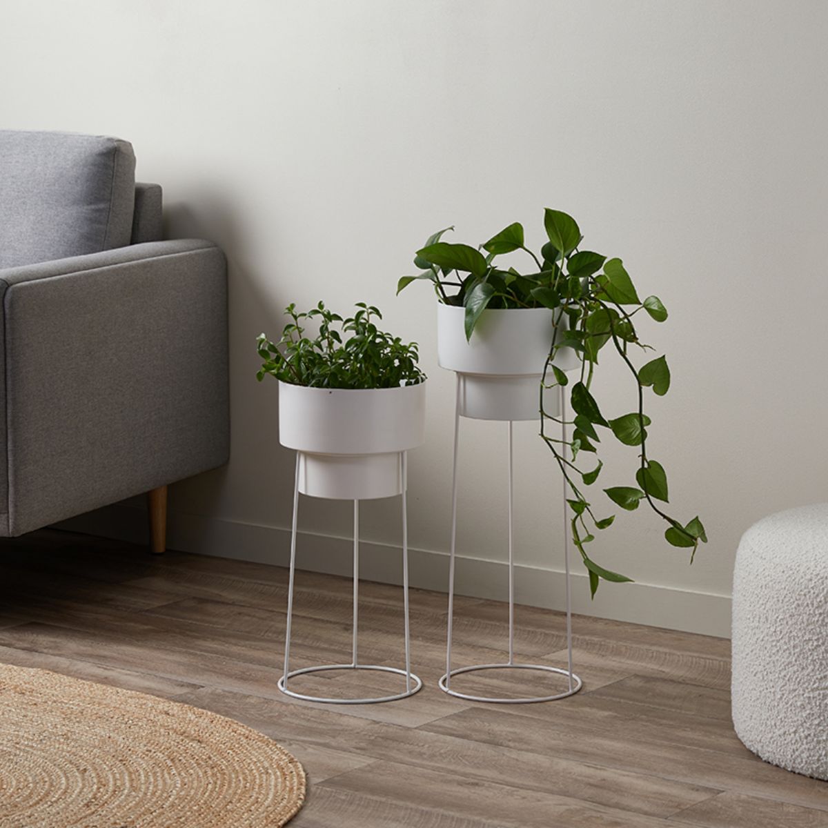 Constance Metal Plant Stand - White - Tall