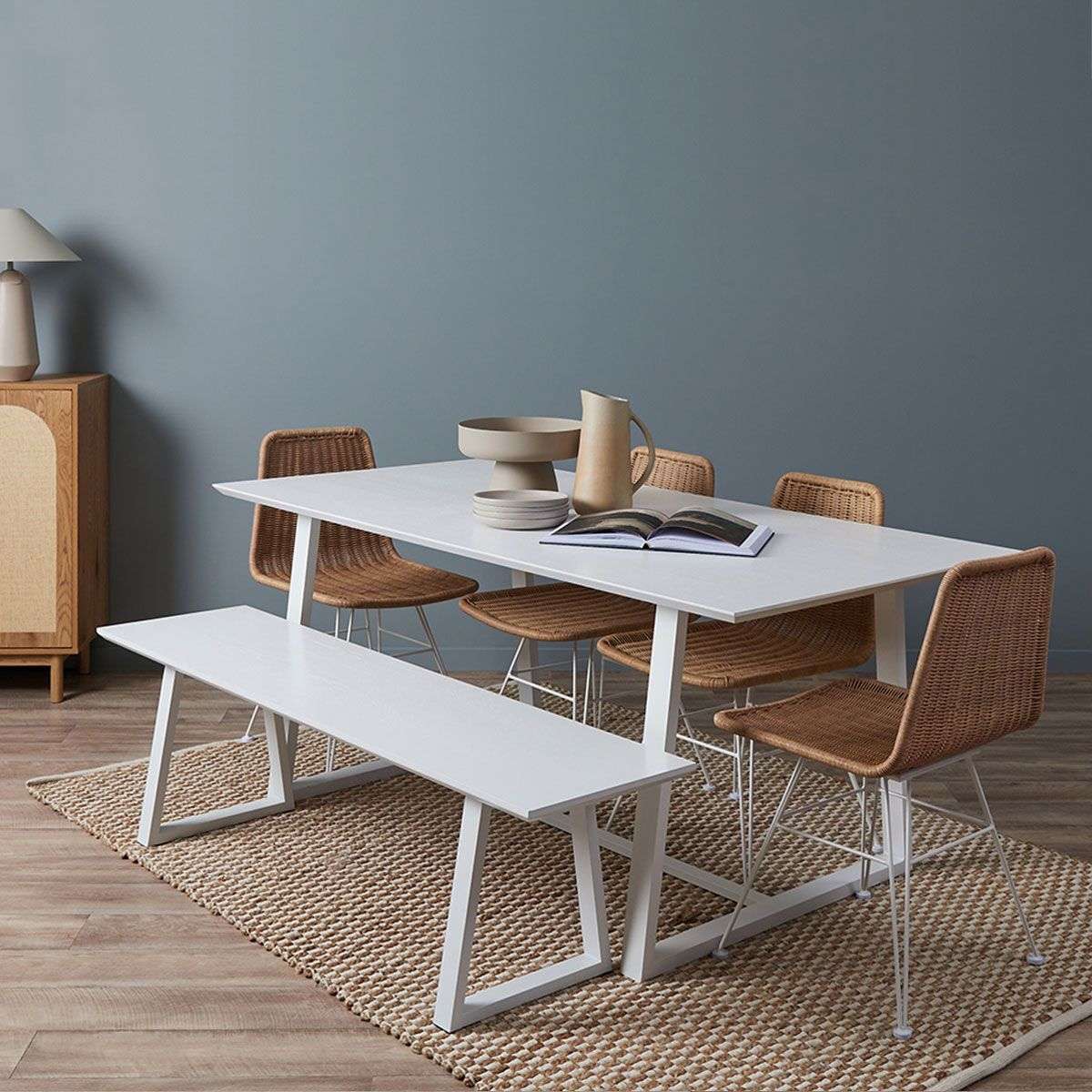 Zander Bench Seat - White