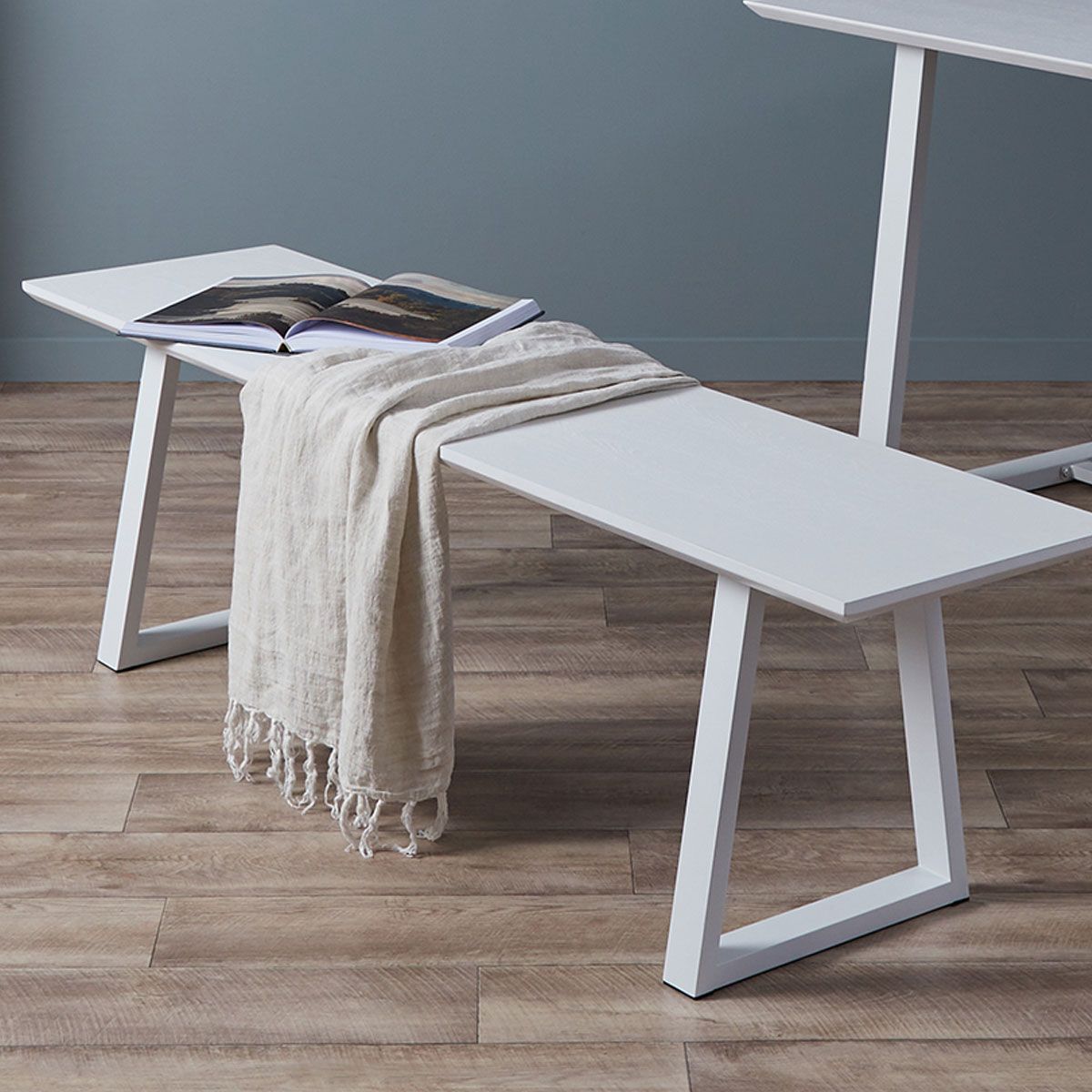 Zander Bench Seat - White