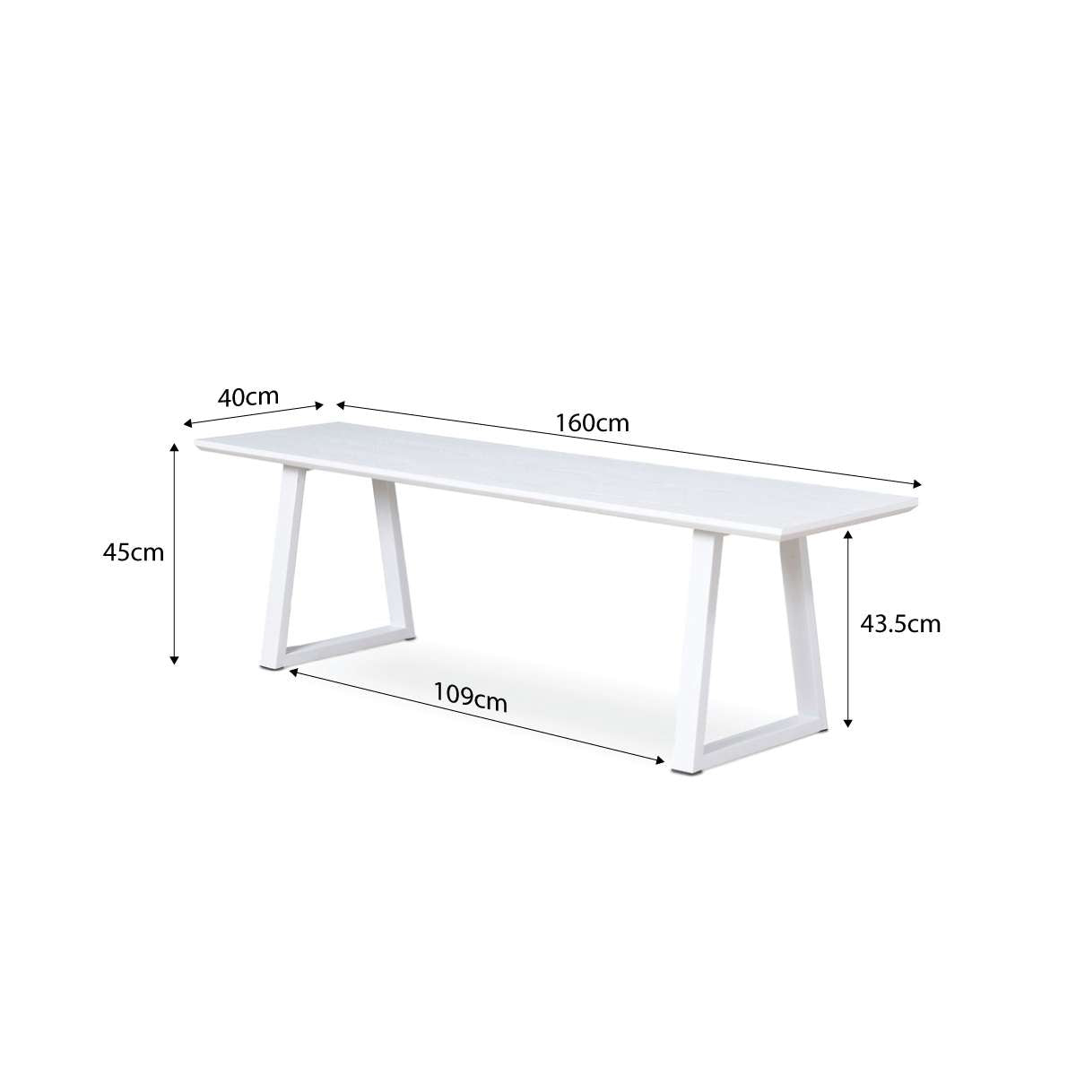 Zander Bench Seat - White