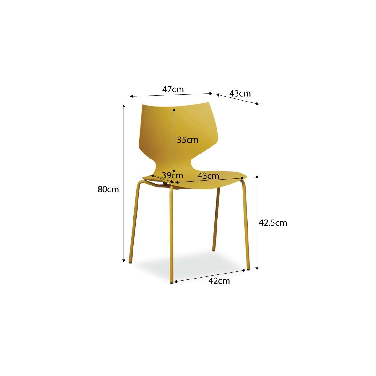 Pia Dining Chair - Set of 2 - Marigold