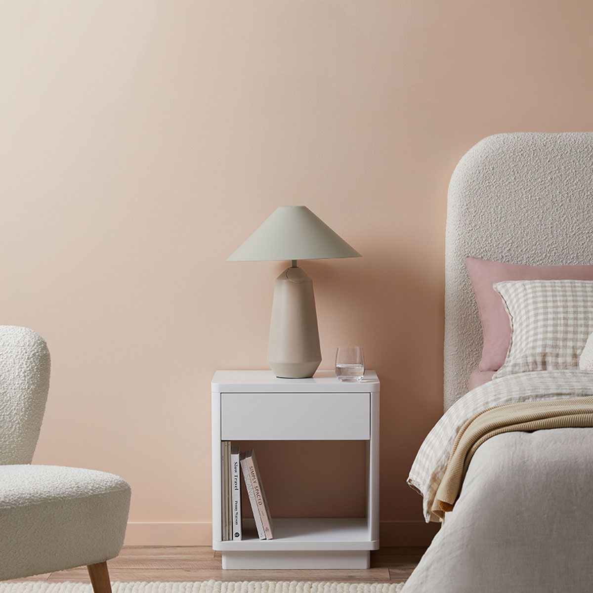 Oslo Bedside Table - White