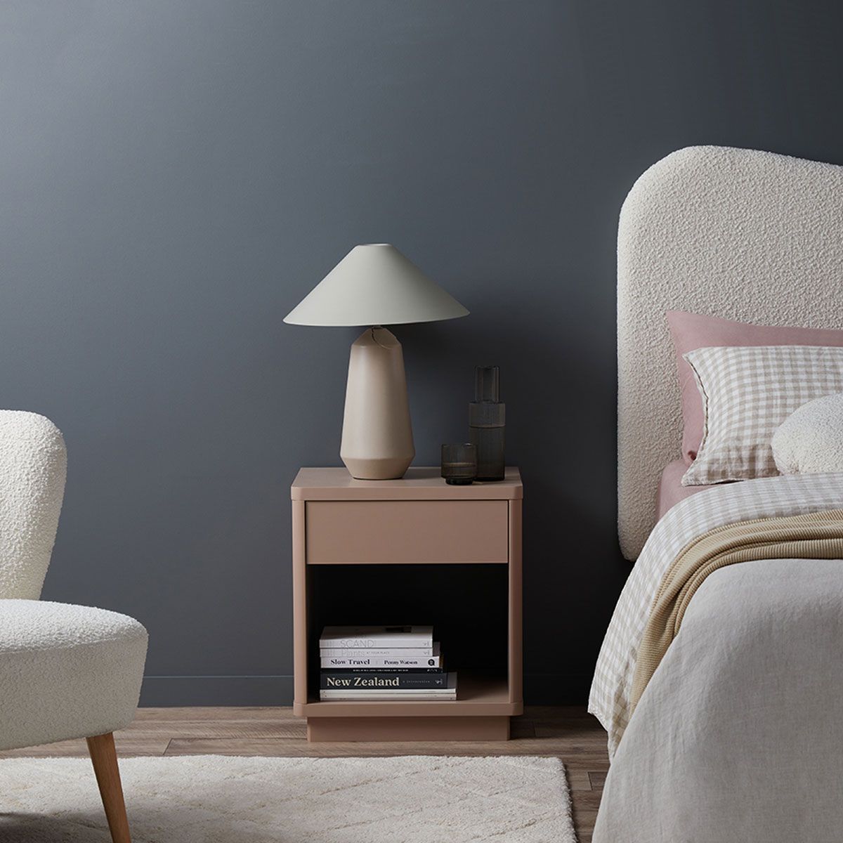 Oslo Bedside Table - Sand