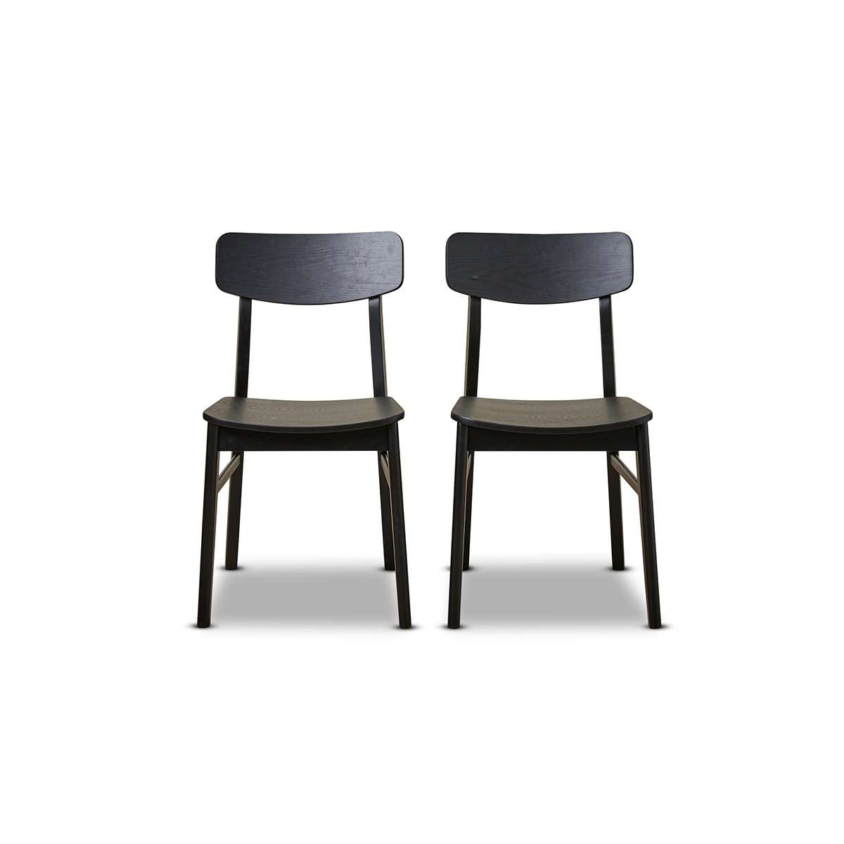 Leon Dining Chair - Set of Two - Black