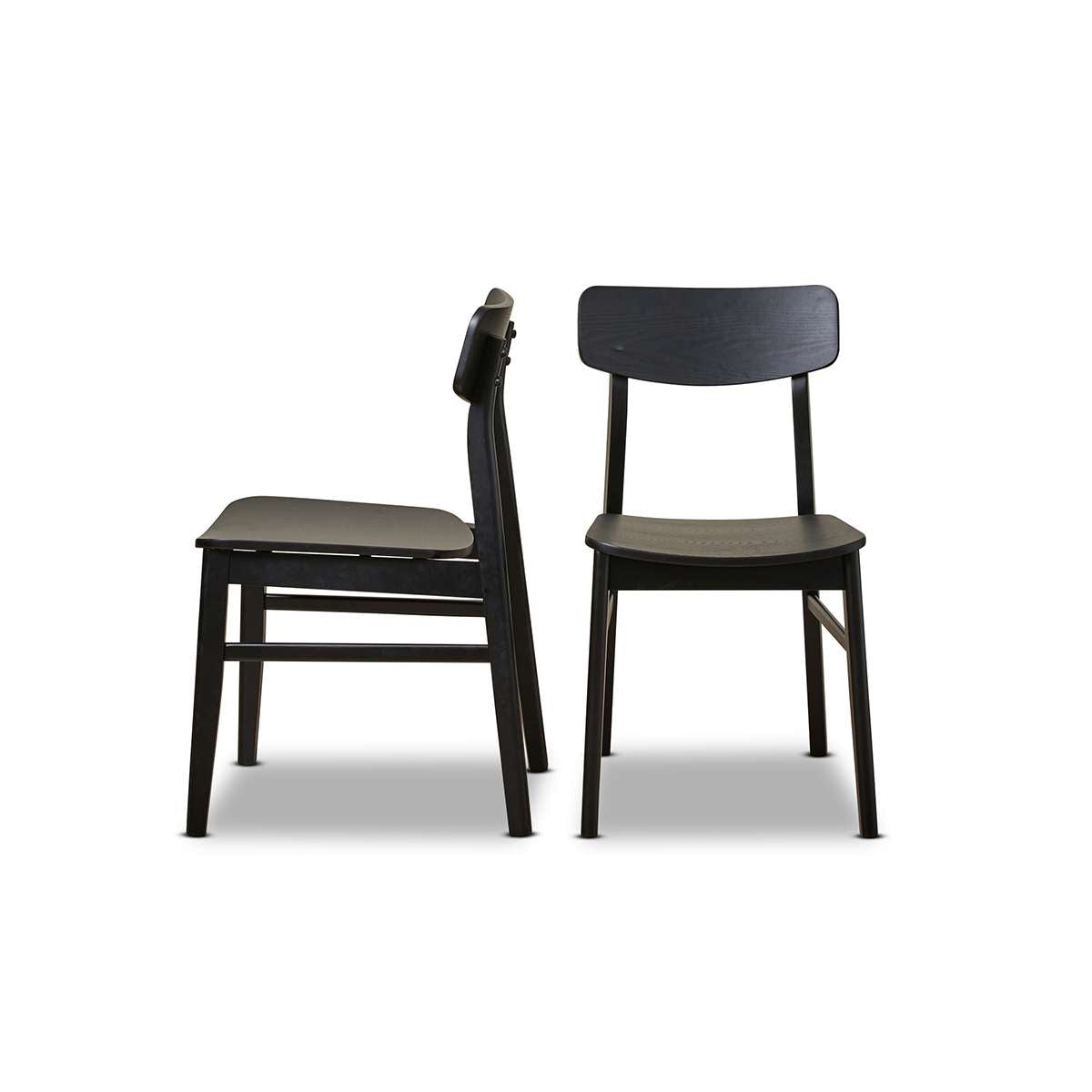 Leon Dining Chair - Set of Two - Black