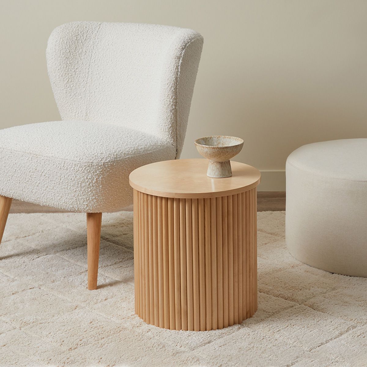 Eve Drum Side Table - Birch