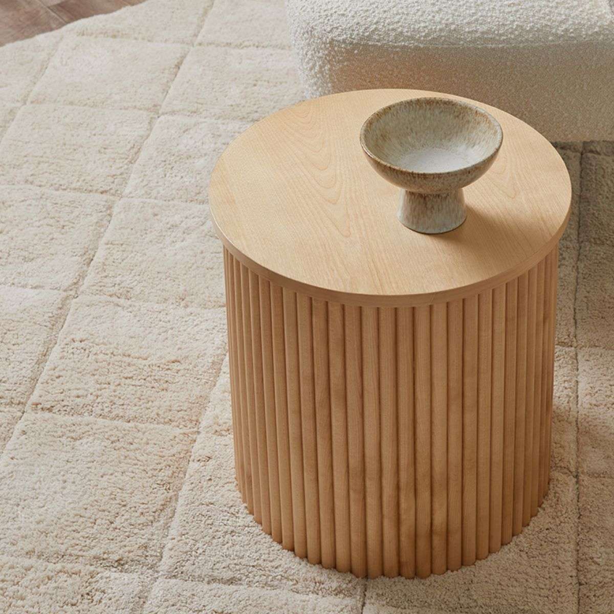 Eve Drum Side Table - Birch
