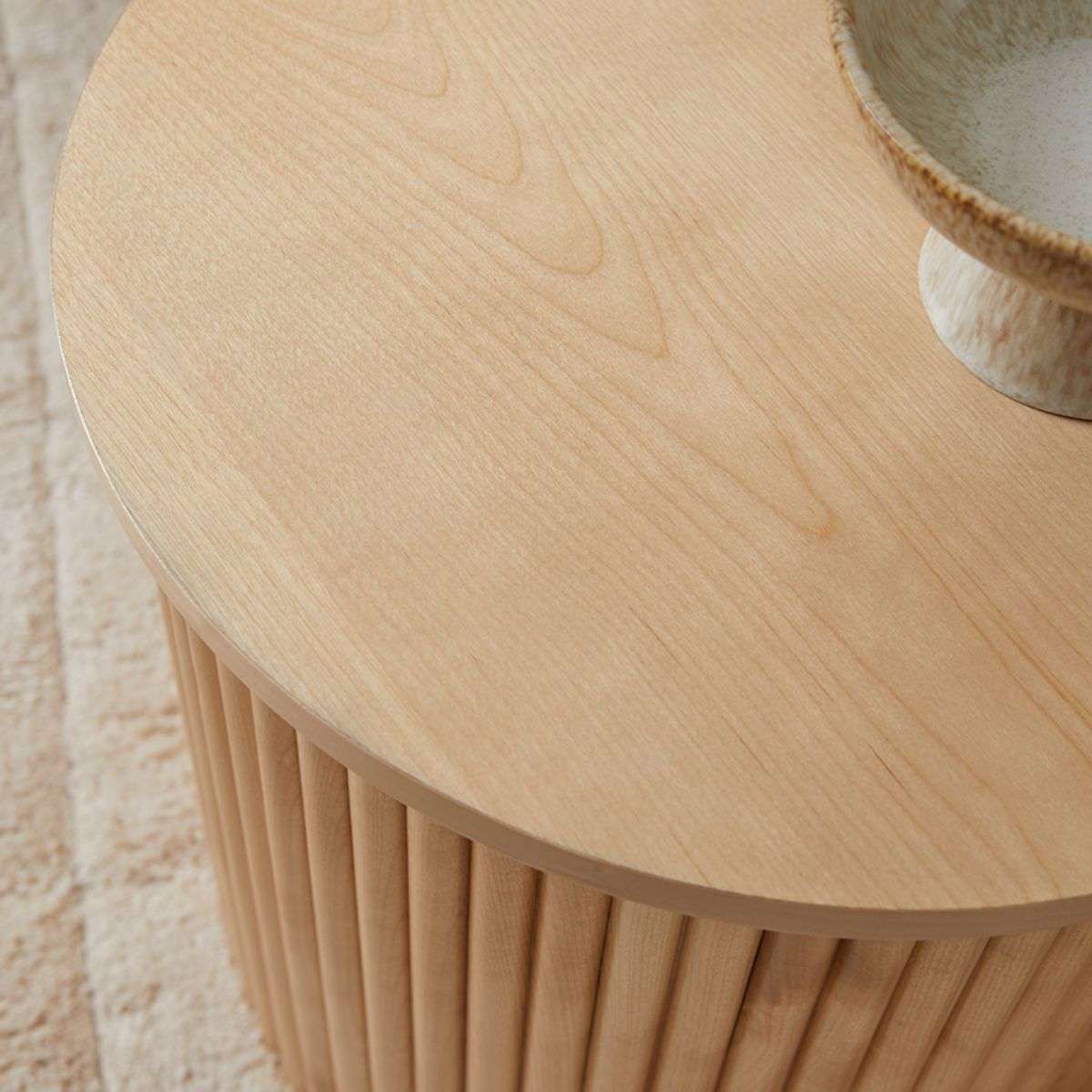 Eve Drum Side Table - Birch
