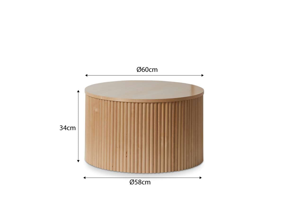 Eve Drum Coffee Table - Birch
