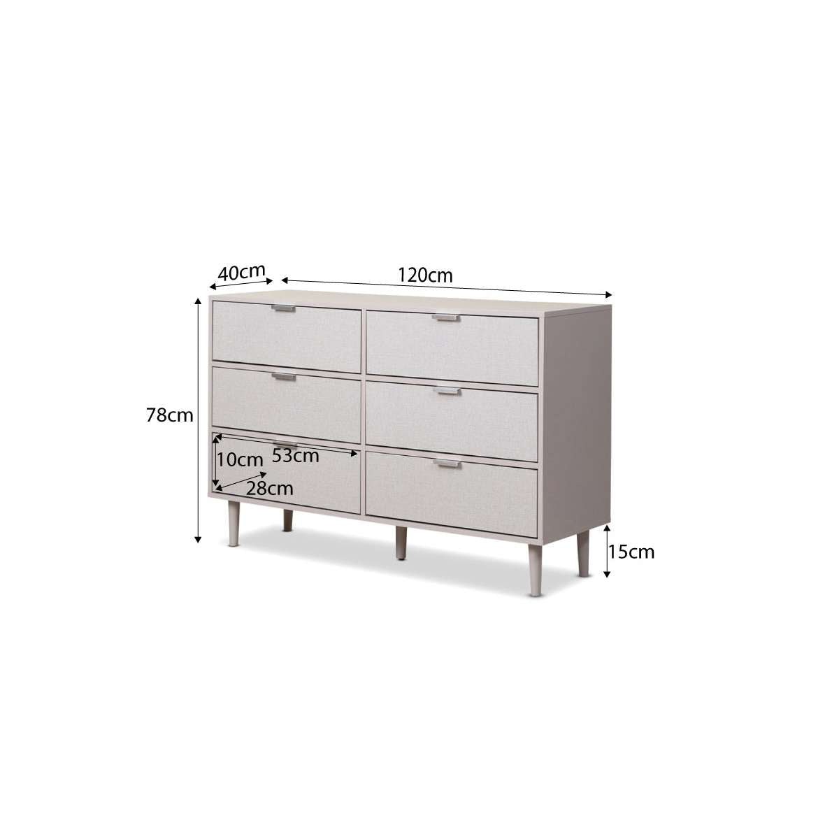Mabel Six Drawer