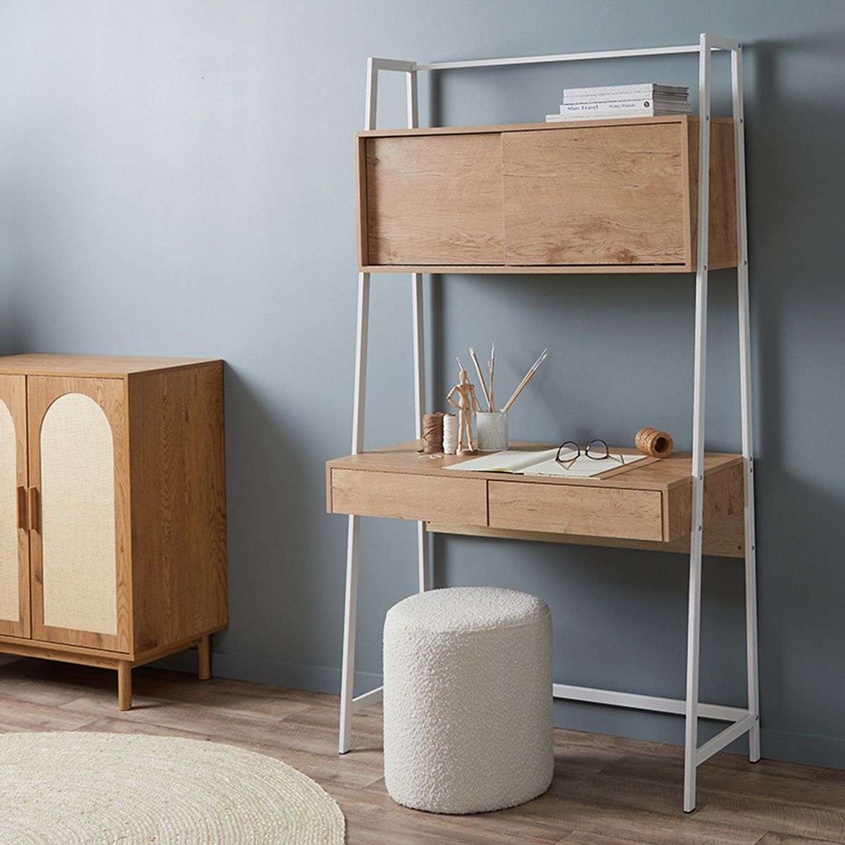 Kent Ladder Desk - White