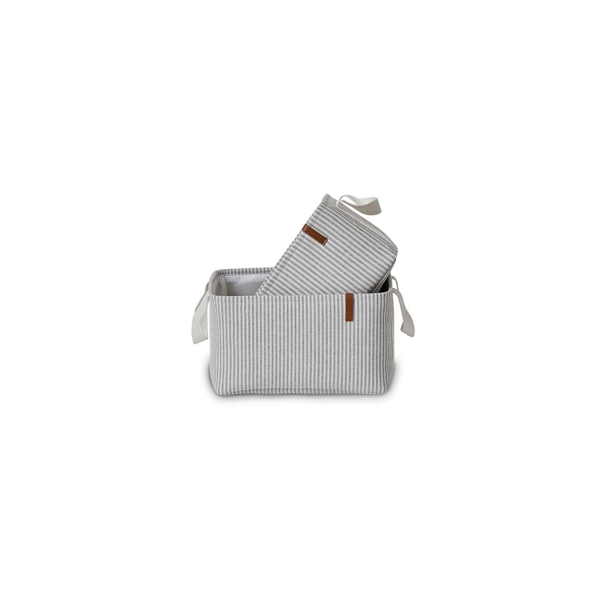 Hamptons Stripe Storage Baskets - Set of 2
