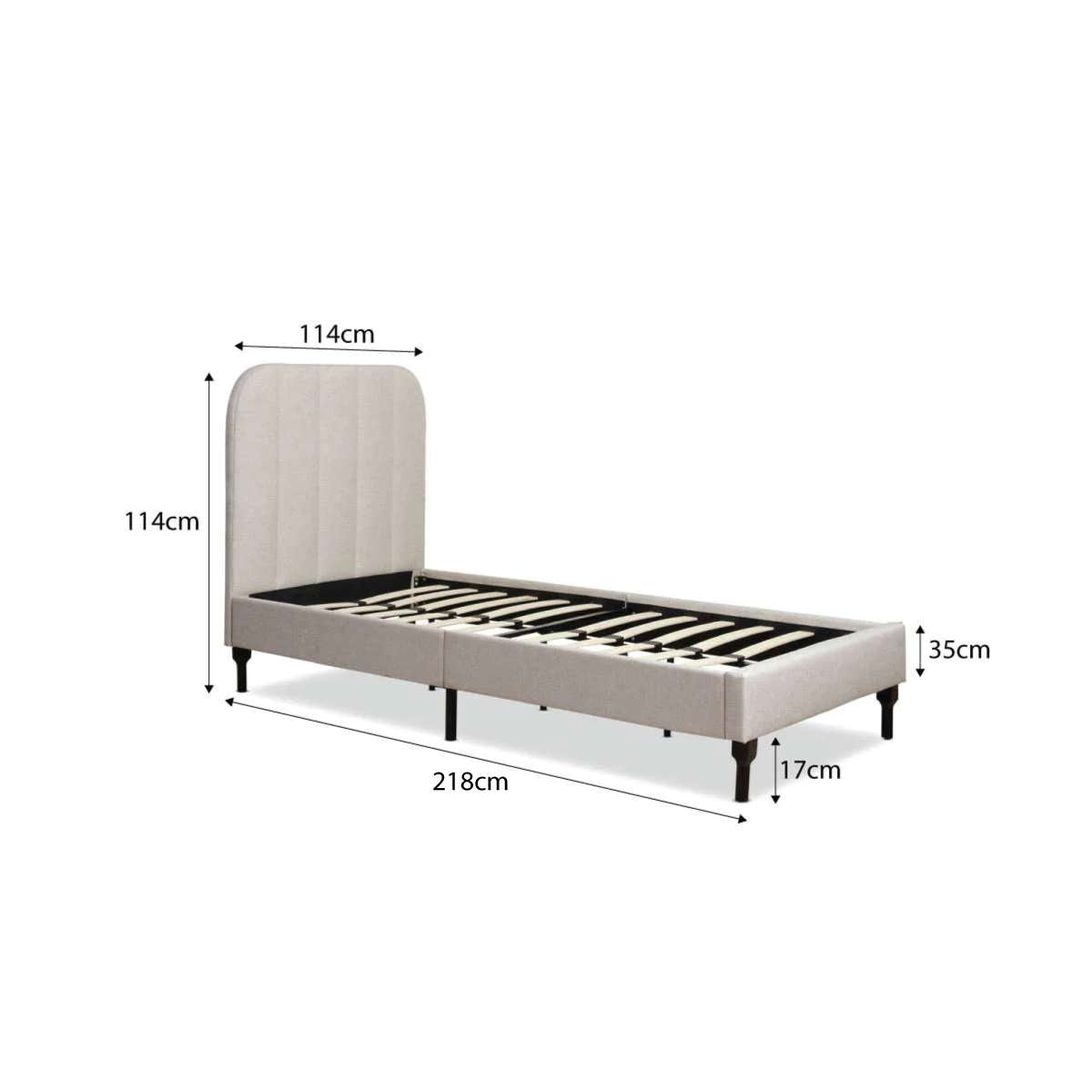 Belinda King Single Bed - Natural