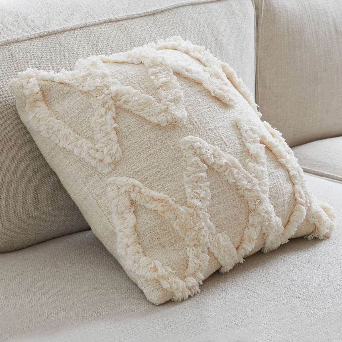 Mieke Tufted Throw Cushion - Natural