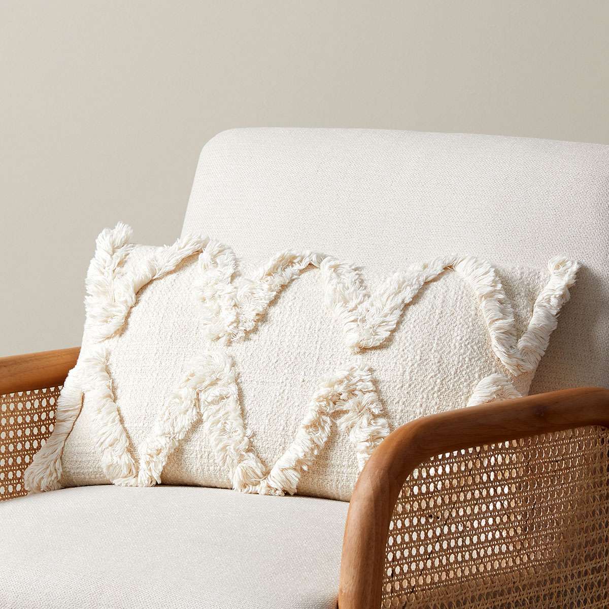Mieke Tufted Lumbar Cushion - Natural
