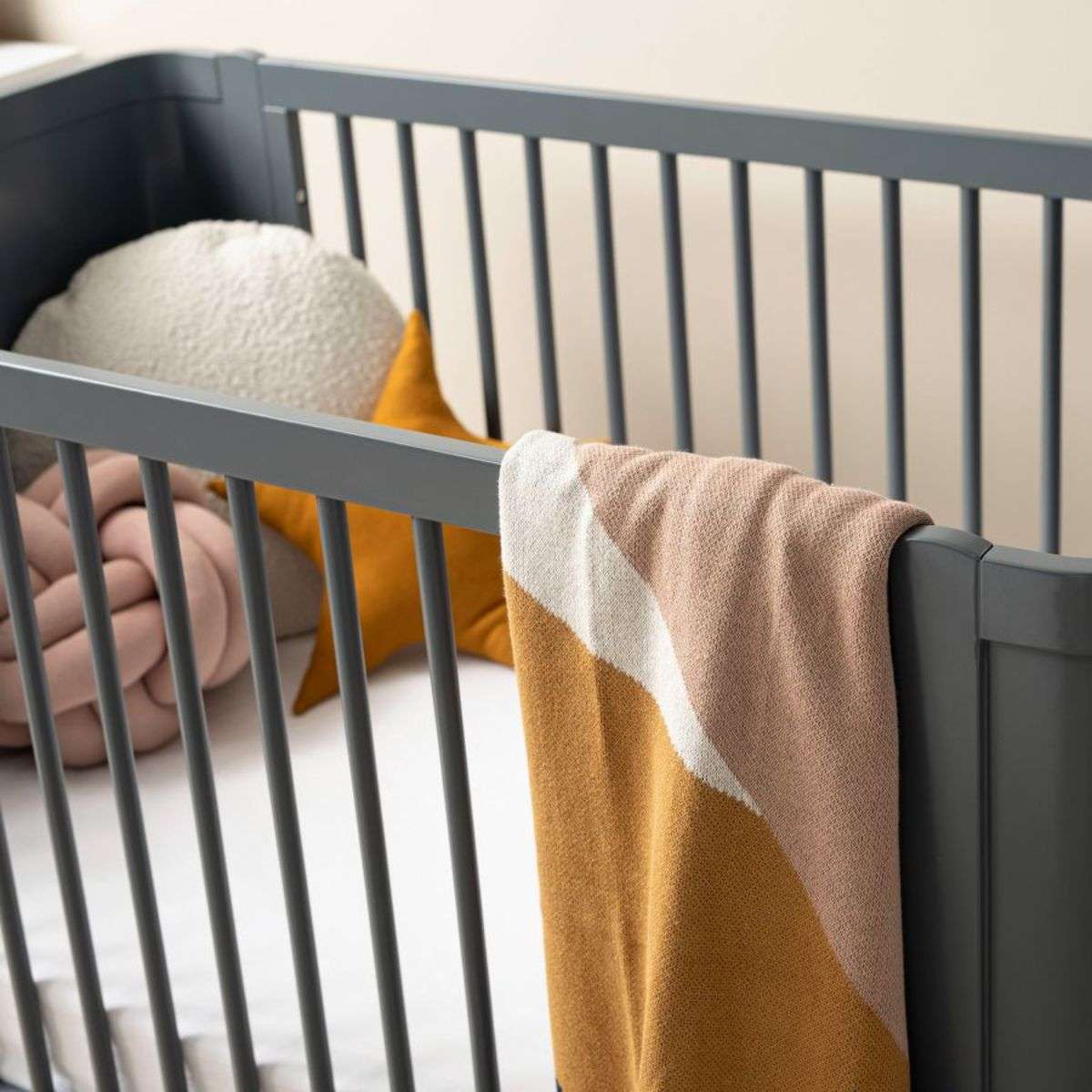 Orlando Contemporary Cot - Charcoal