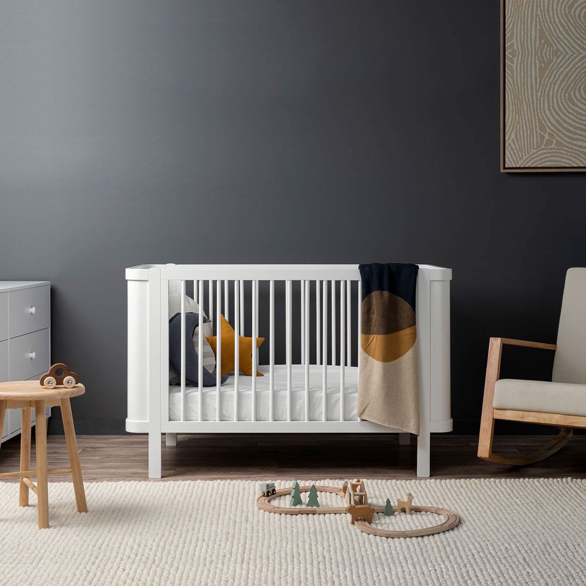 Orlando Contemporary Cot - White
