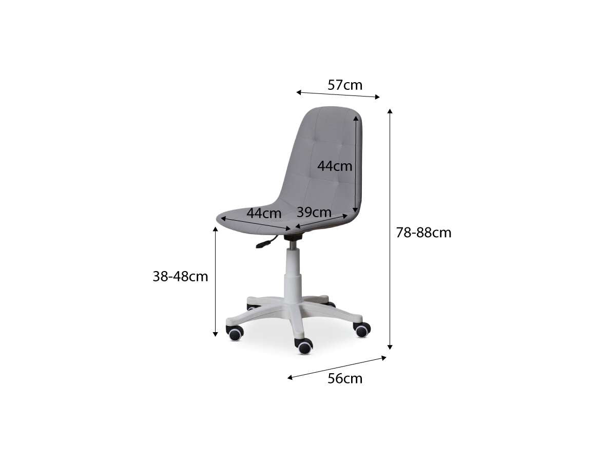 Stevie Desk Chair - Grey
