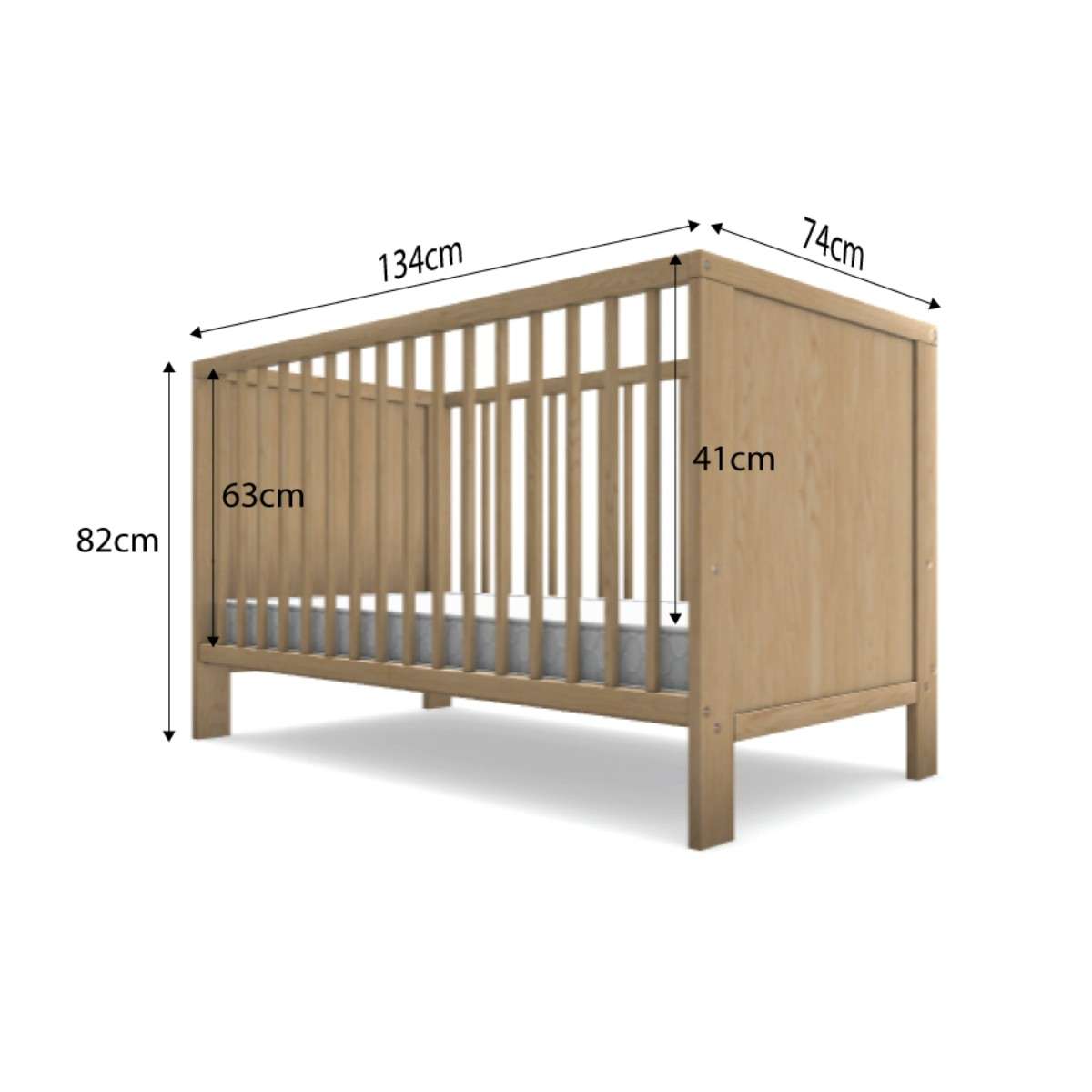 Aspiring Natural 3-in-1 Cot Conversion Bundle
