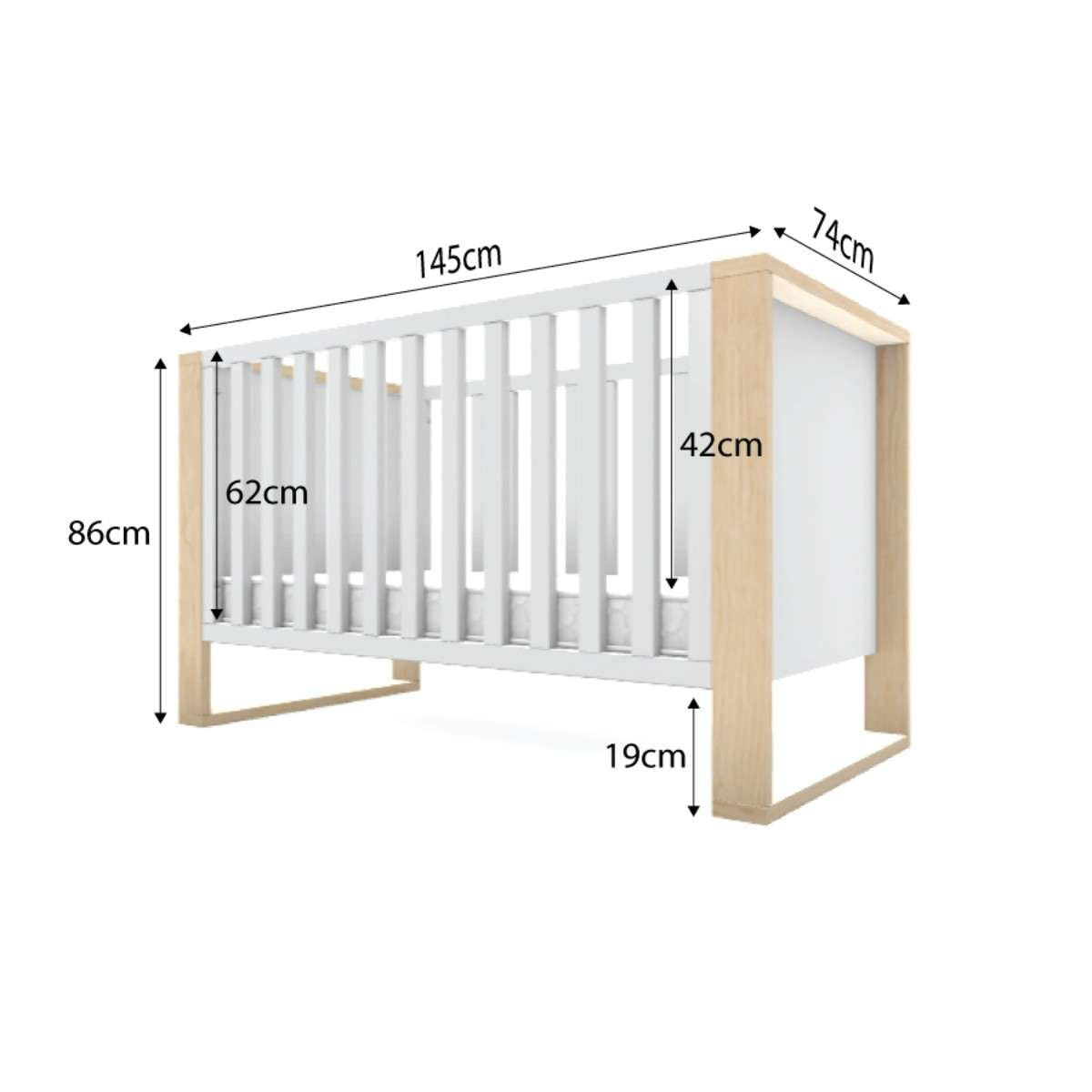 Boston White/Natural 3-in-1 Cot Conversion Bundle