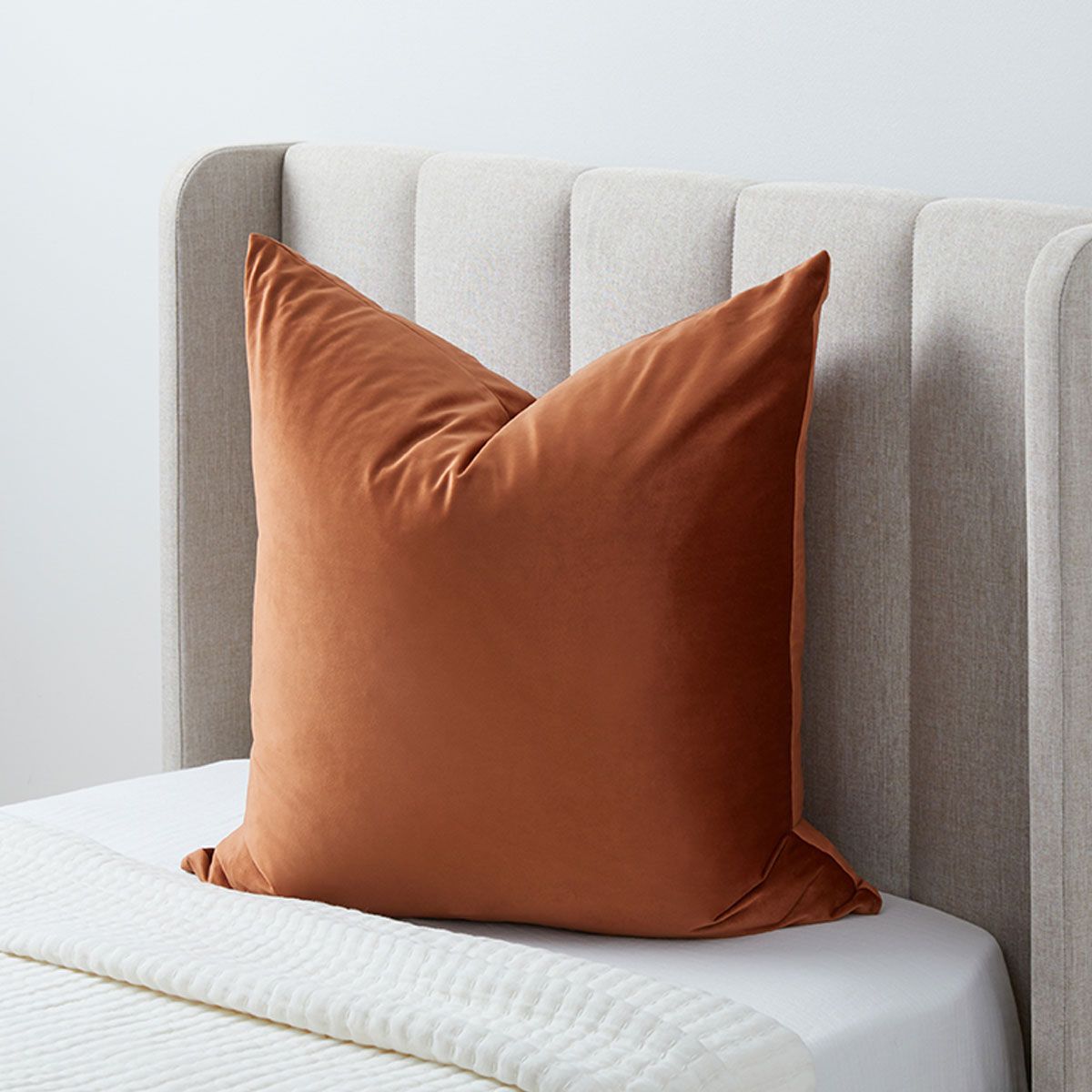 Velvet Euro Cushion Cover - Rust