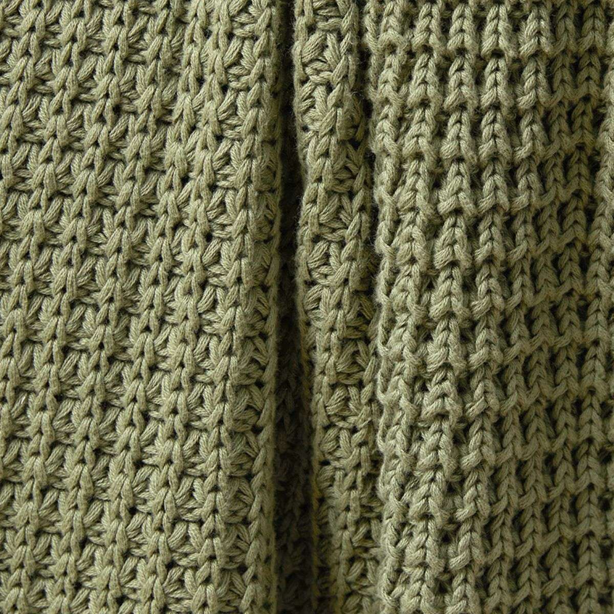 Brennan Knit Throw Rug - Khaki