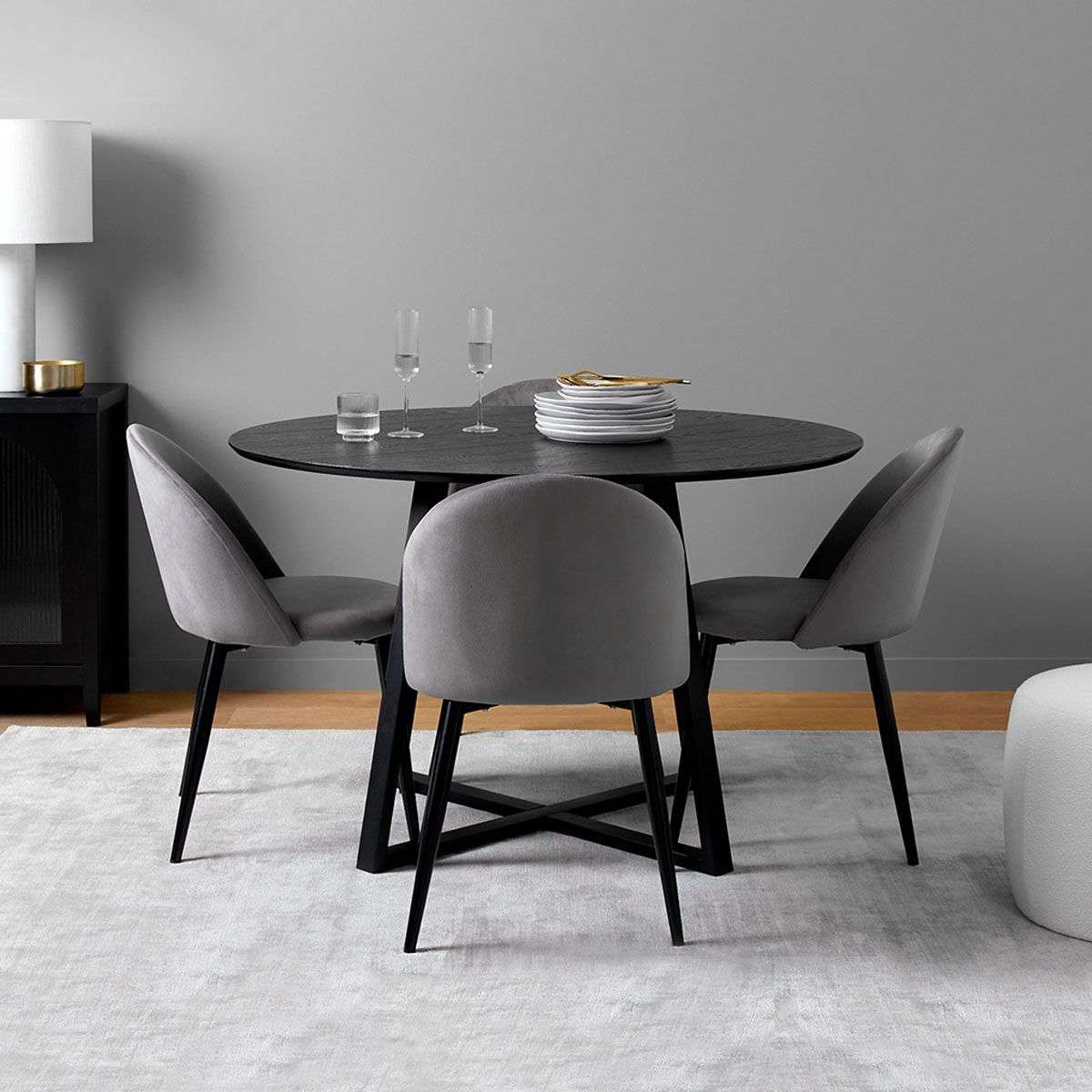 Londyn Dining Chairs - Set of 2 - Grey