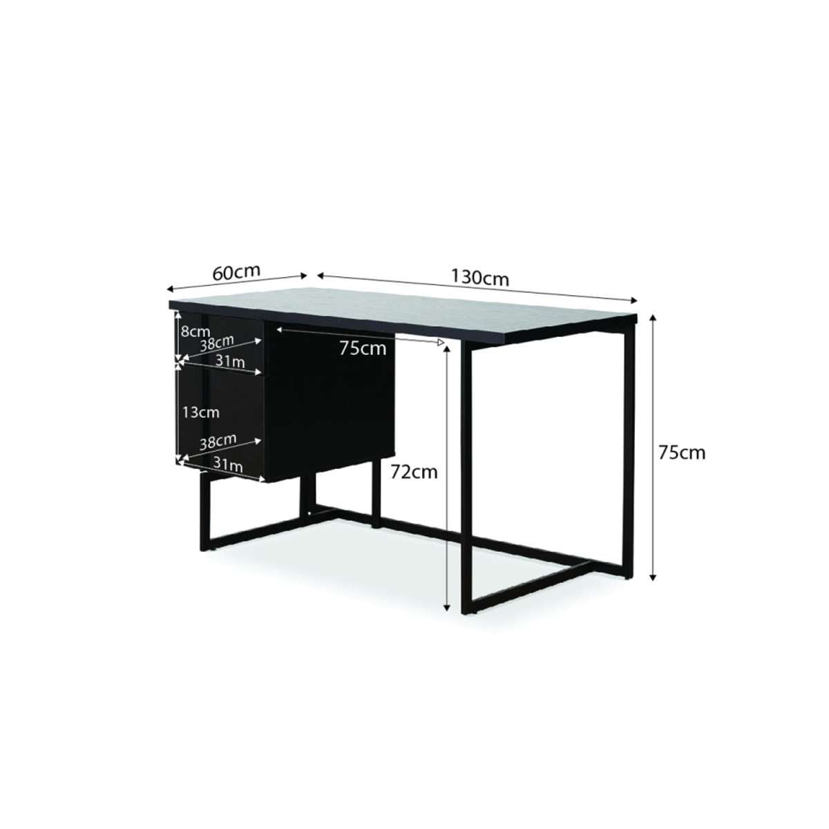 Zander Desk - Black