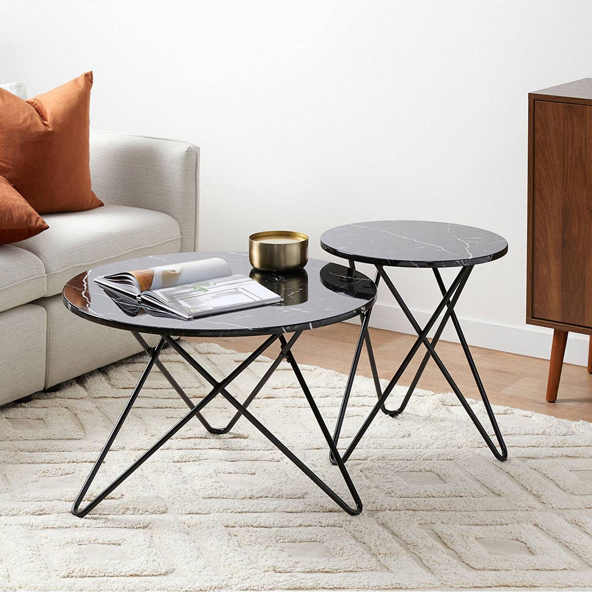 Lewis Coffee Table - Set of 2 - Black