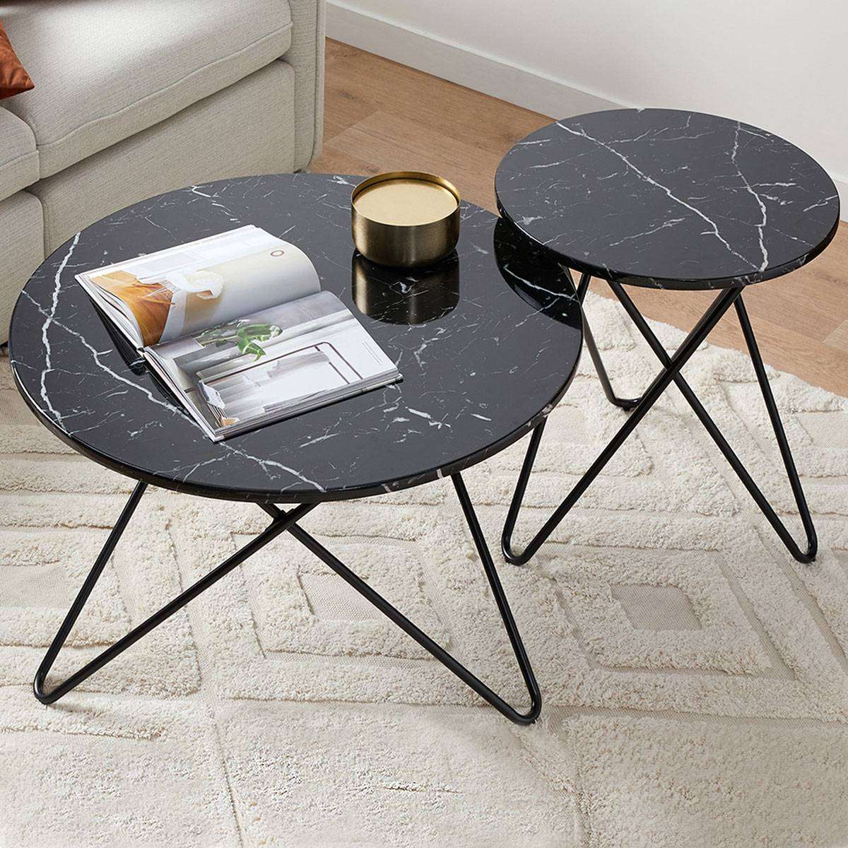 Lewis Coffee Table - Set of 2 - Black