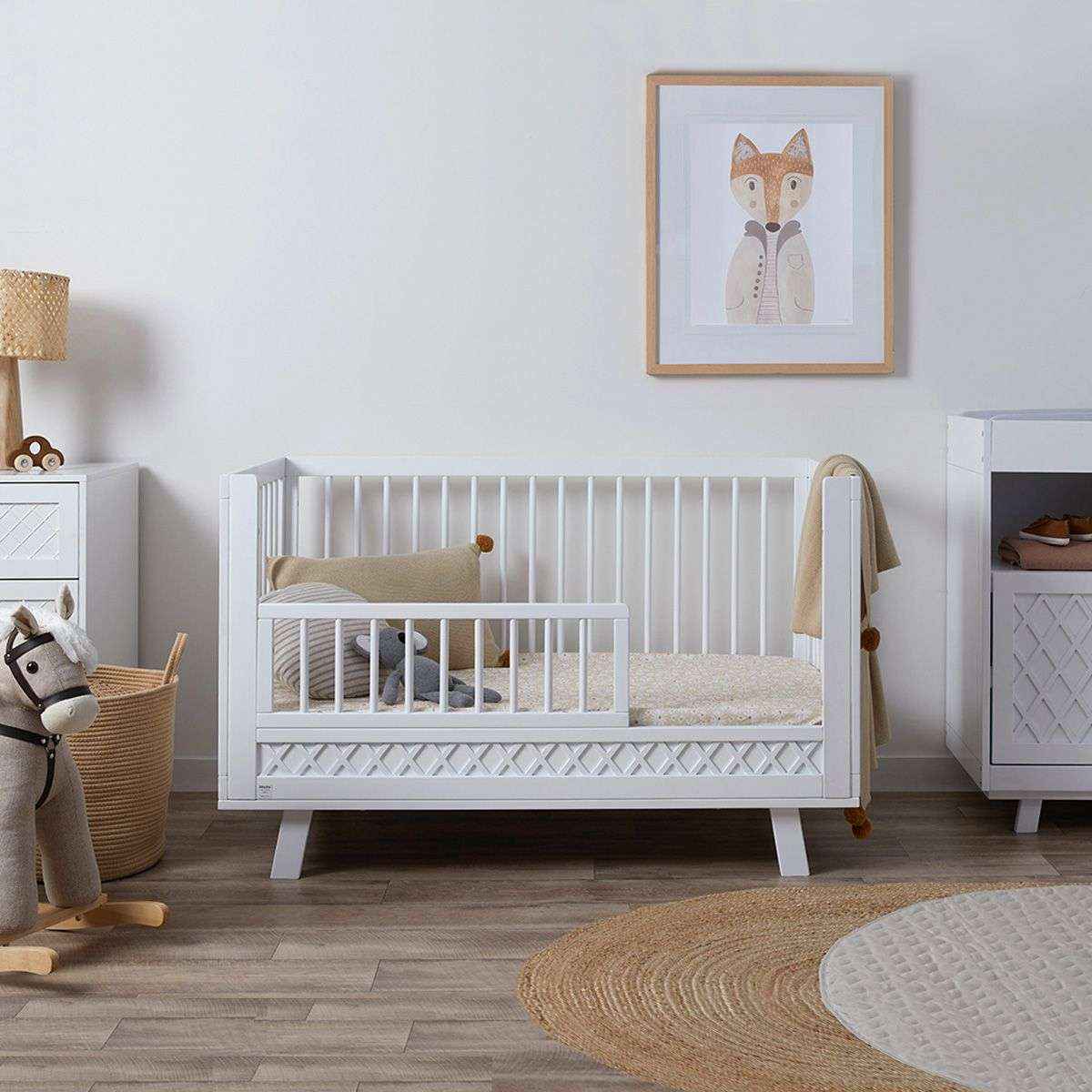 Genevieve White 3-in-1 Cot Conversion Bundle