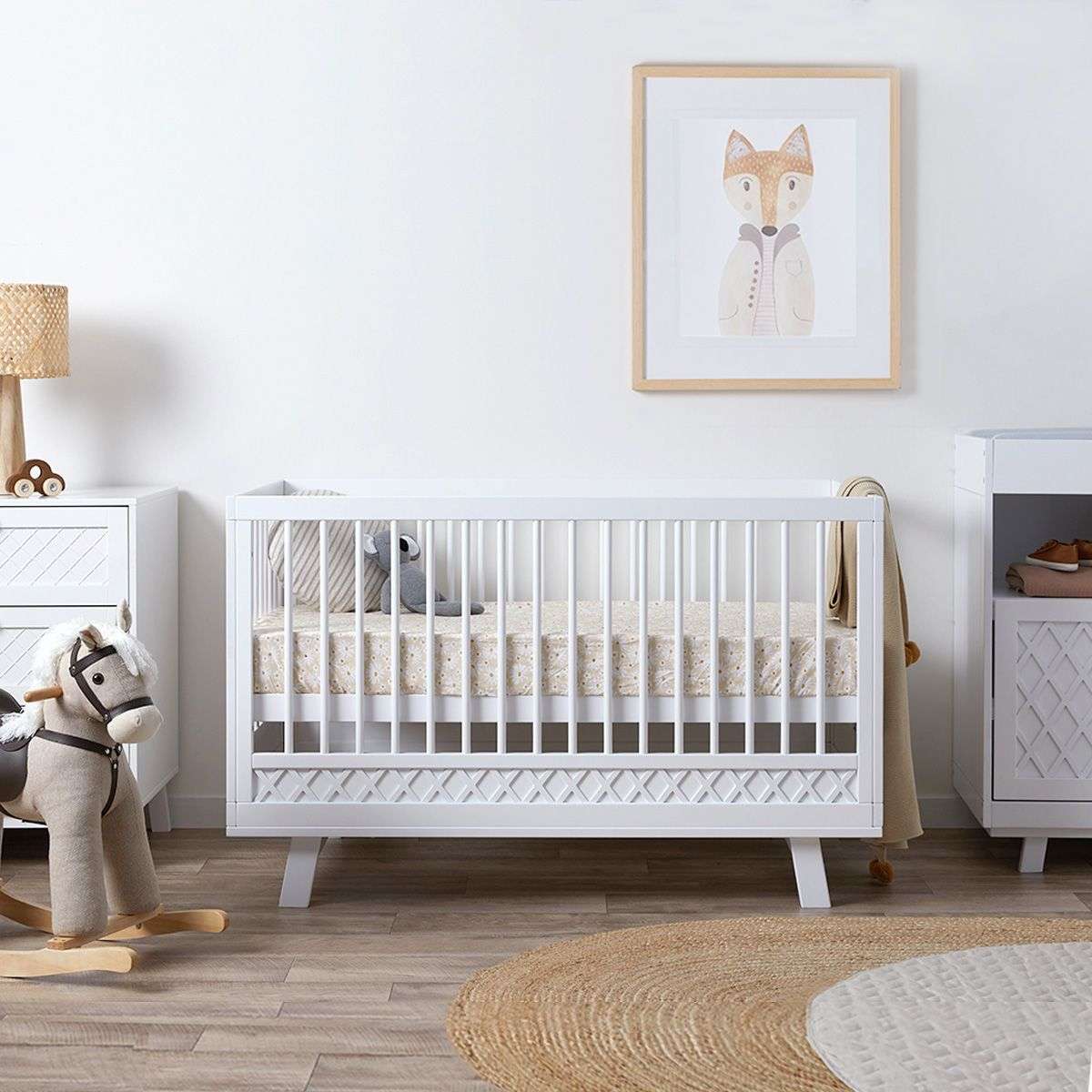 Genevieve White 3-in-1 Cot Conversion Bundle