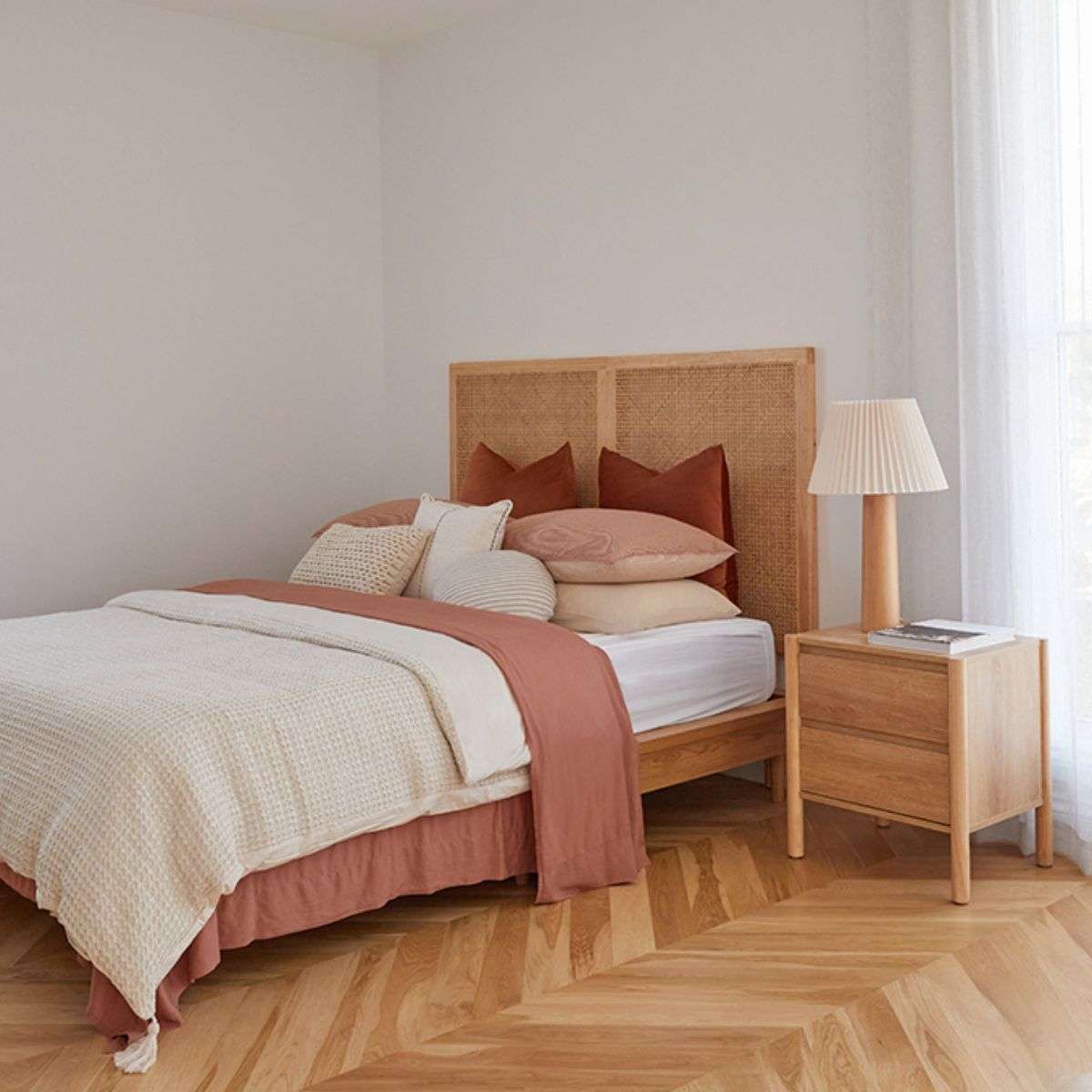 Dillon Rattan Queen Bedhead - Natural