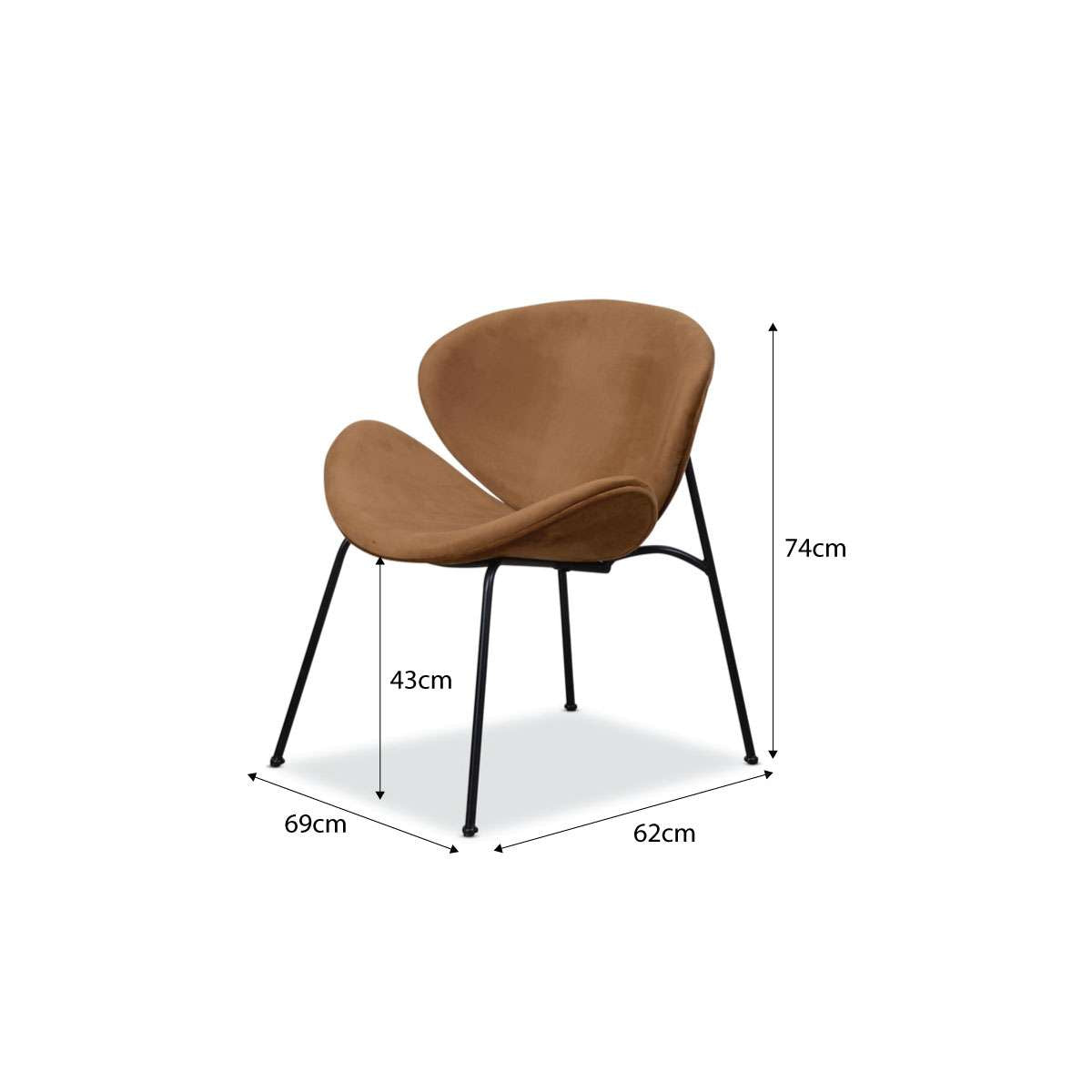 Apollo Occasional Chair - Velvet Spice