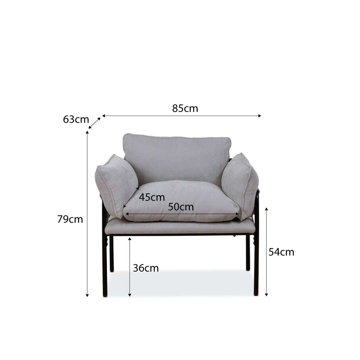 Hubert Occasional Chair - Grey
