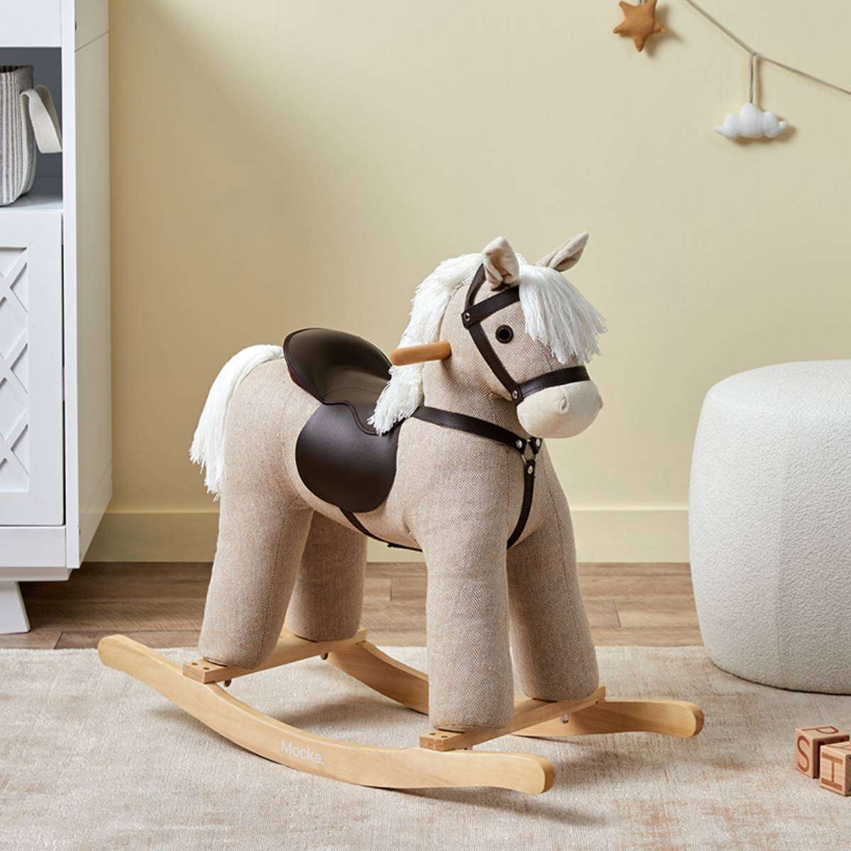 Kids Rocking Horse - Beige