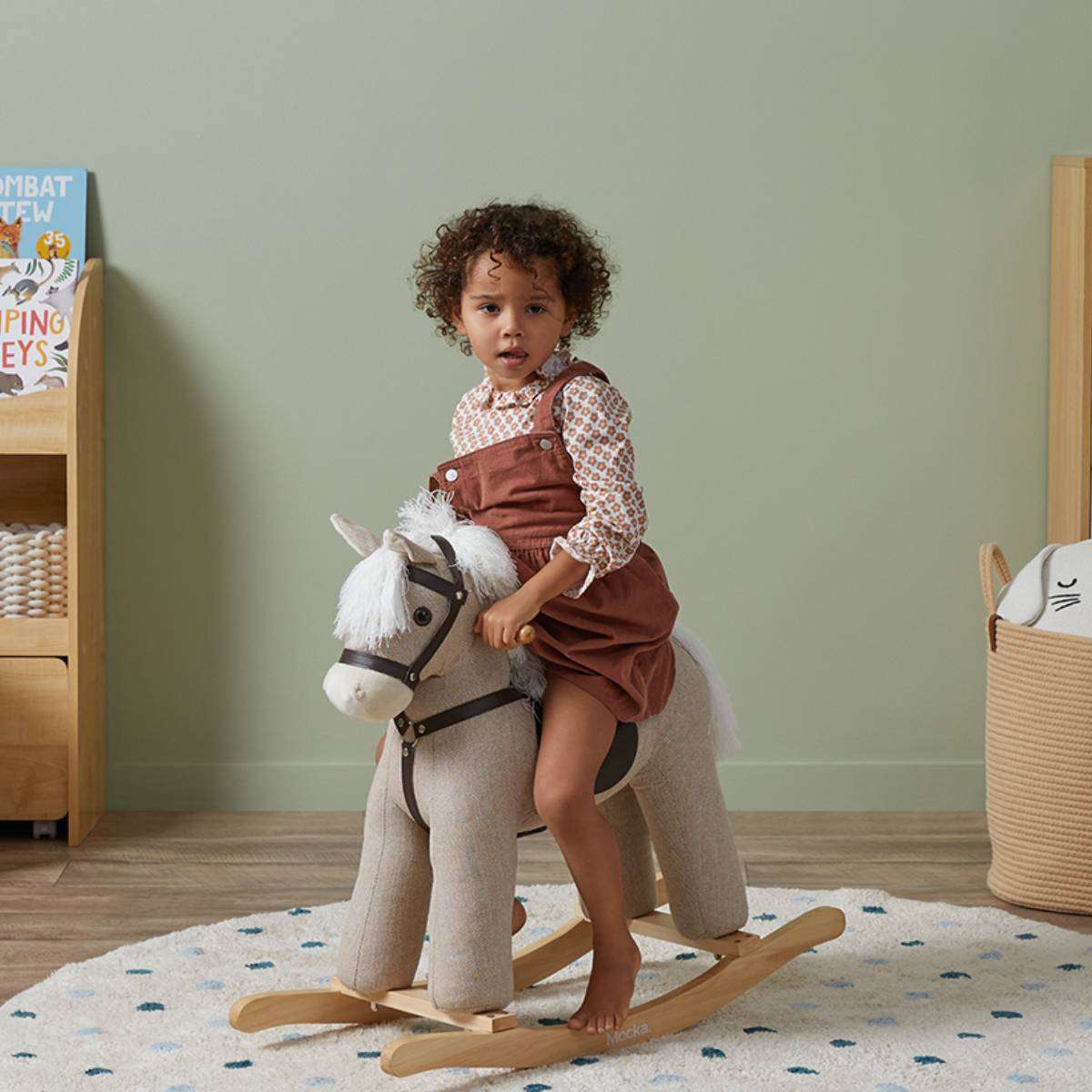Kids Rocking Horse - Beige