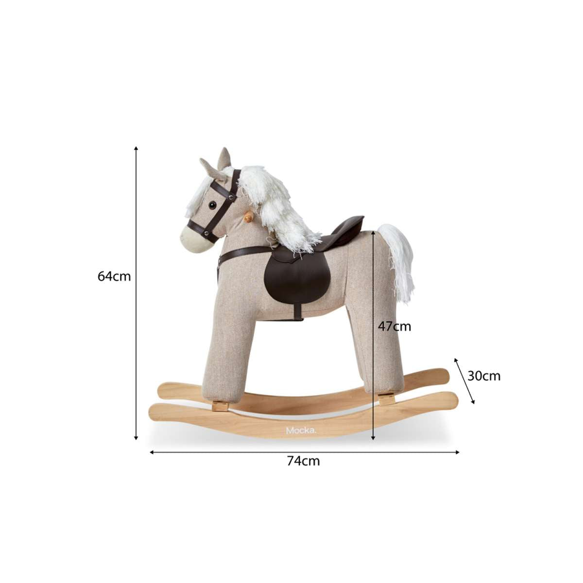 Kids Rocking Horse - Beige