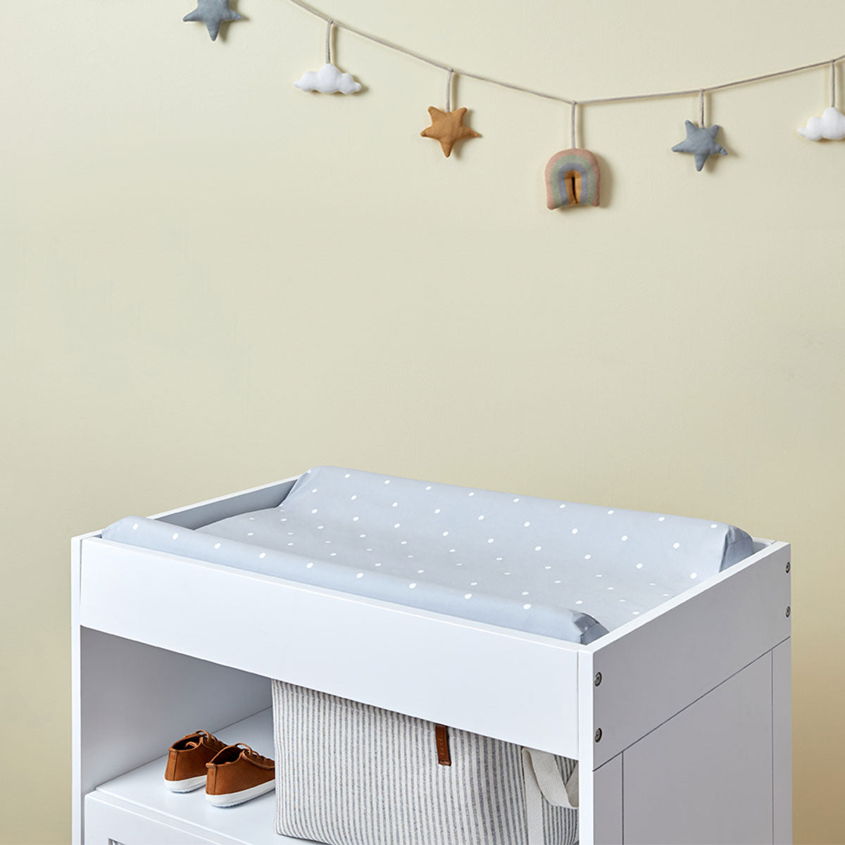 Mocka Change Mat Cover - Grey Spot