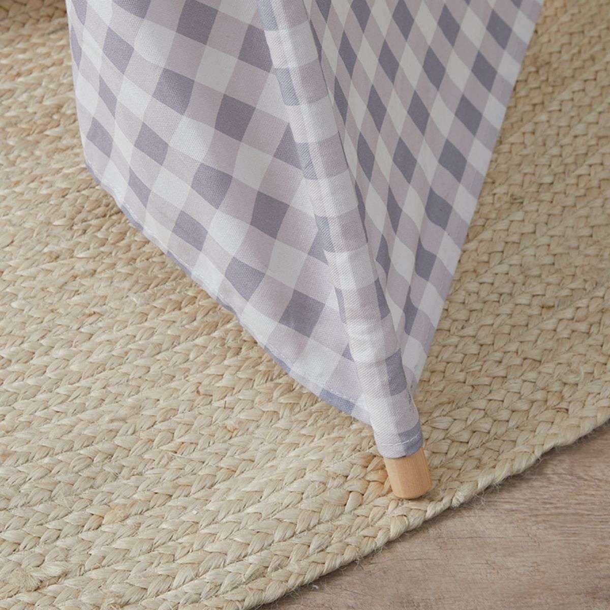 Henley Teepee - Grey Gingham