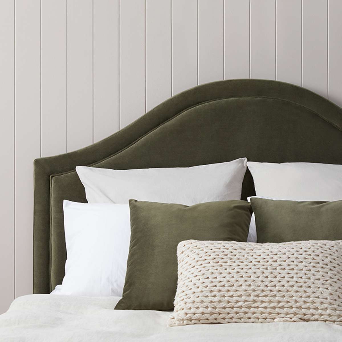Serpentine Queen Bedhead - Olive Green