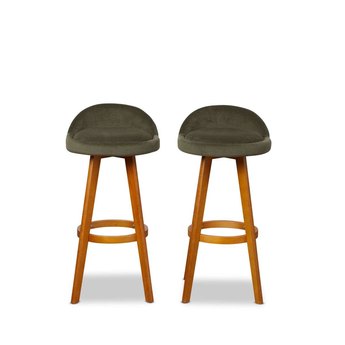 Jamie Bar Stool - Set of 2 - Olive Green